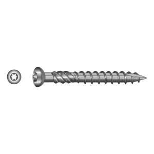 TOBSTEEL terasový vrut Quadra-Speed ART. 9001 nerezová ocel C1 (AISI 410) TX25 5,0×70 mm – karton 100 ks