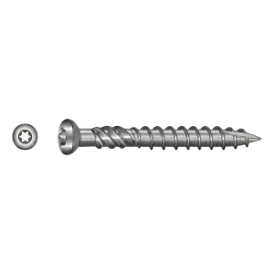 TOBSTEEL terasový vrut Quadra-Speed ART. 9001 nerezová ocel C1 (AISI 410) TX25 5,0×80 mm – karton 100 ks