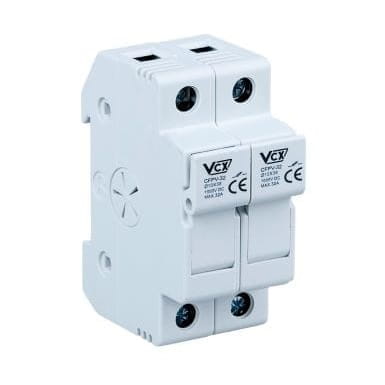 Pojistková patice 2P 32A 10x38 1000V DC CFPV-32 GPV-401-12