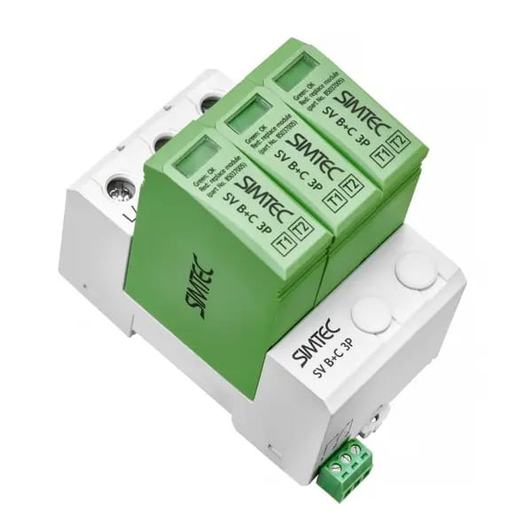 Svodiče přepětí PV DC Typ 1+2 (B+C) 1000V 3P 20kA 4,5kV SV T1 T2 SIMTEC GPV-401-16