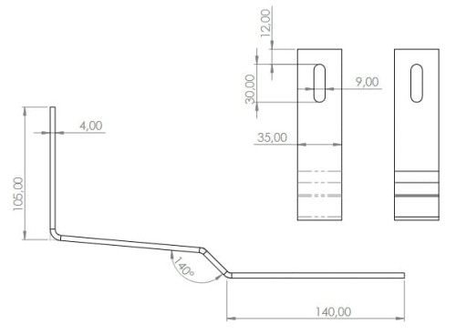 Střešní hák - SPEC - Nerezová ocel H17 PV-08-37 (2)