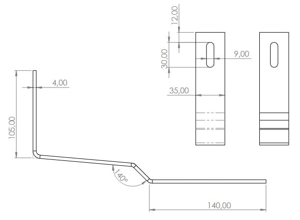 Střešní hák - SPEC - Nerezová ocel H17 PV-08-37 (2)
