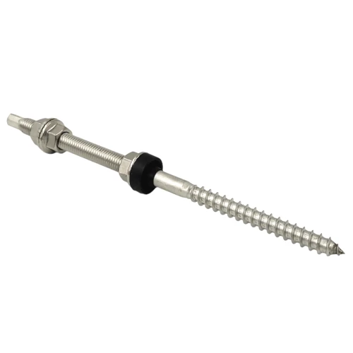 Šroub s dvojitým závitem pro upevnění solárních panelů ocel A2 M12 x 250 PV-06-06