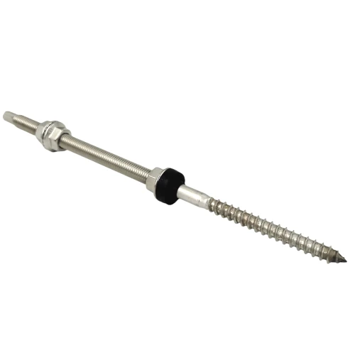 Šroub s dvojitým závitem pro upevnění solárních panelů ocel A2 M12 x 300 PV-06-07