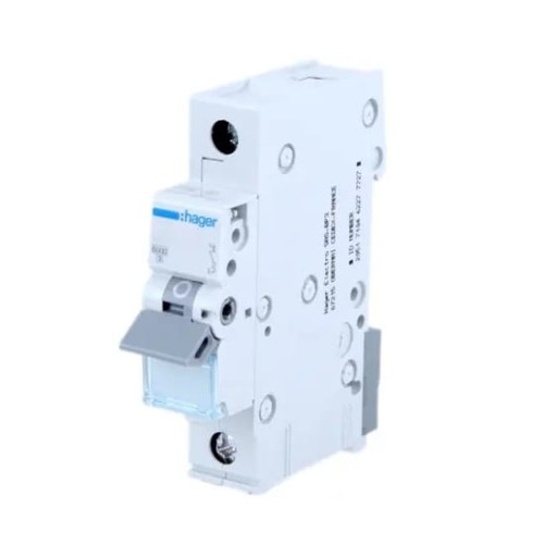 Hager Nadproudový jistič B 16A 1P 6kA GPV-401-26