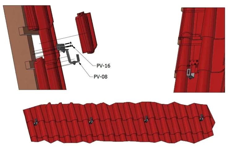 T-hák 120 mm (4-4-4) šířka 50 třída 1.4016 nastavitelný VARIO PV-08-41 (3)