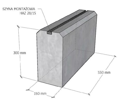 Betonovy podstavec pro tepelné čerpadlo PP550 - sada 2 kusů GPV-600-05 (2)