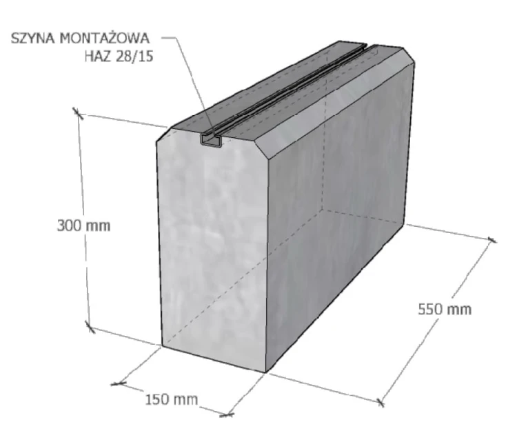 Betonovy podstavec pro tepelné čerpadlo PP550 - sada 2 kusů GPV-600-05 (2)
