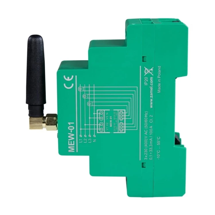 Zamel Monitor elektrické energie WI-FI 3F+N obousměrný čítač pro fotovoltaiku GPV-401-40 (3)