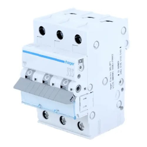 Hager Nadproudový jistič C 25A 3P 6kA GPV-401-59