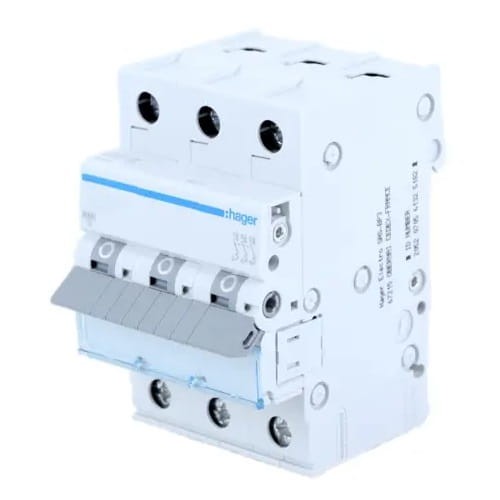 Hager Nadproudový jistič C 16A 3P 6kA GPV-401-61