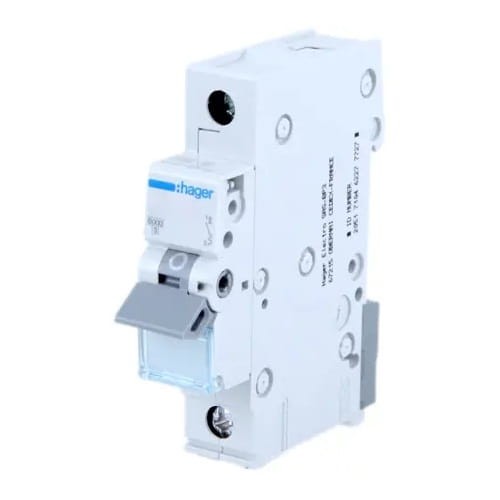 Hager Nadproudový jistič B 6A 1P 6kA GPV-401-65