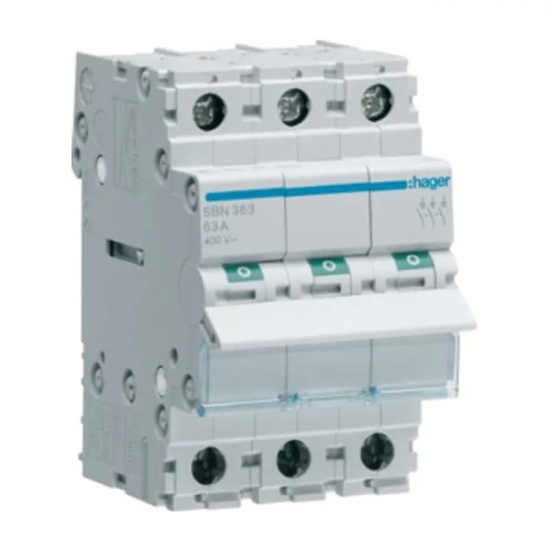 Hager Odpojovač izolačního spínače 3-fázový 3P 63A 400V AC GPV-401-69