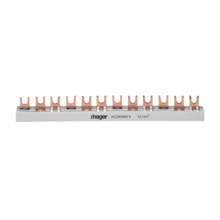 Hager Křižovatková kolejnice 3-pólový 57mod 10mm2 GPV-401-80