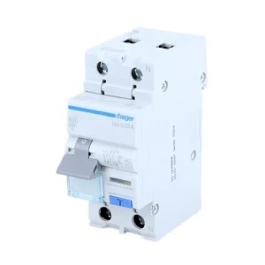 Hager Zbytkový proudový jistič s nadproudovým zařízením B 16A 1P+N 6kA 30mA typ AC