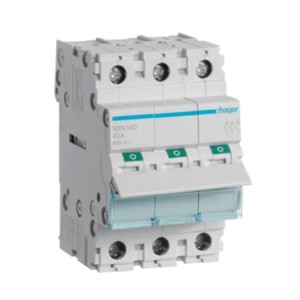 Hager Odpojovač izolačního spínače 3-fázový 3P 40A 400V AC