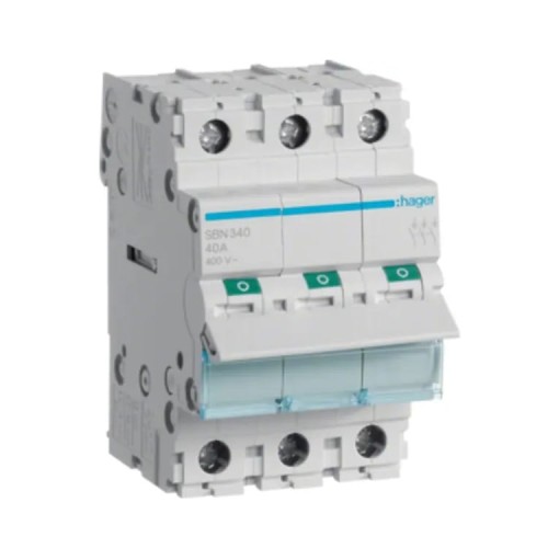 Hager Odpojovač izolačního spínače 3-fázový 3P 40A 400V AC GPV-401-95