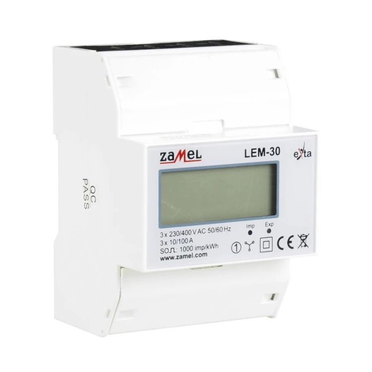 Zamel Měřič elektrické energie 3-fázový 100A LCD GPV-401-109 (3)