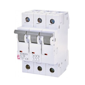 ETI Nadproudový jistič C 16A 3P 6kA
