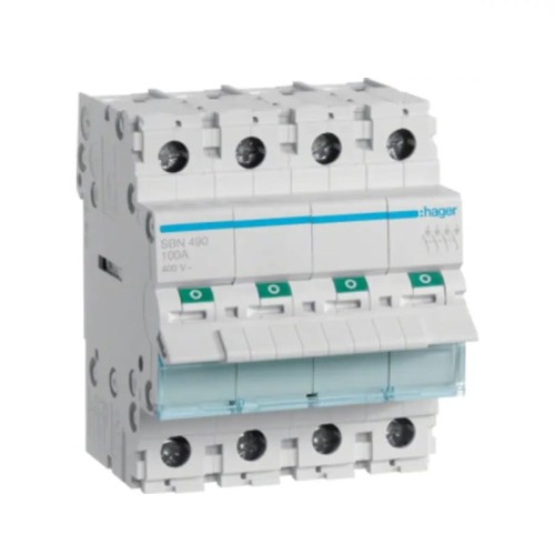Hager Odpojovač izolačního spínače 3-fázový 4P 100A 400V AC GPV-401-120