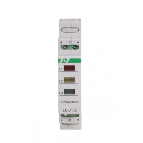F&F Filipowski Kontrolní světlo 3×230V+N 3xLED zelená GPV-401-121