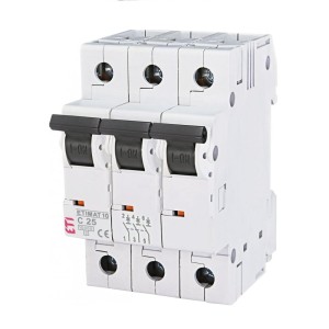 ETI Nadproudový jistič C 25A 3P 10kA