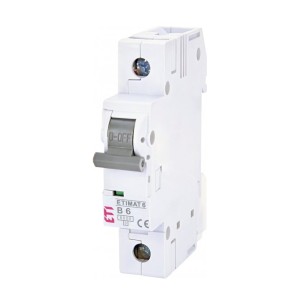 ETI Nadproudový jistič B 6A 1P 6kA