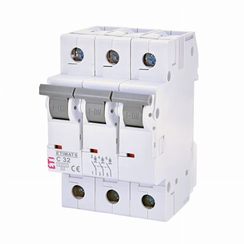 ETI Nadproudový jistič C 32A 3P 6kA GPV-401-163