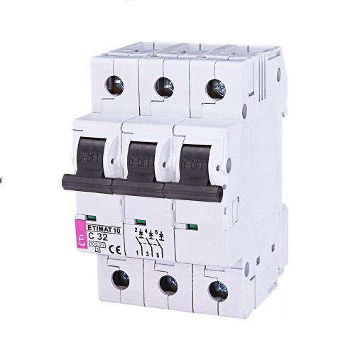 ETI Nadproudový jistič C 32A 3P 10kA GPV-401-167