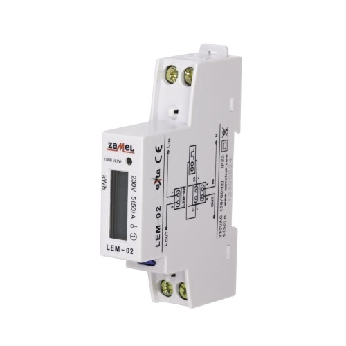 Zamel Jednofázový elektroměr LCD 50A 1-MOD GPV-401-184 (2)