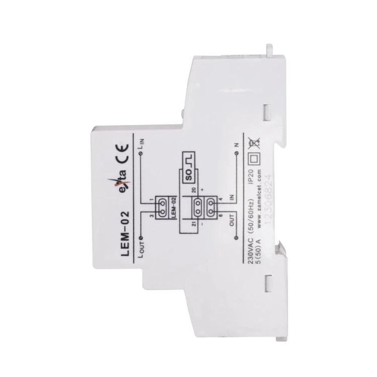 Zamel Jednofázový elektroměr LCD 50A 1-MOD GPV-401-184 (3)