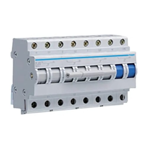 Hager Modulární přepínač napájení I-0-II (1-0-2) 3P+N 63A 400V AC GPV-401-187