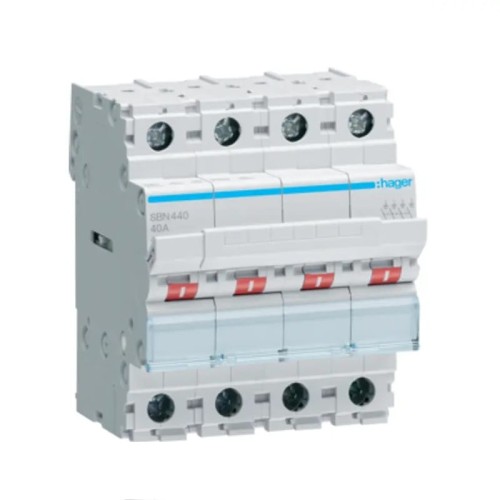 Hager Izolační spínač 3fázový 4P 40A 400V AC GPV-401-190