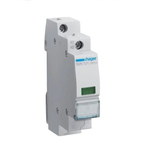 Hager Signální LED kontrolka zelená 230V AC