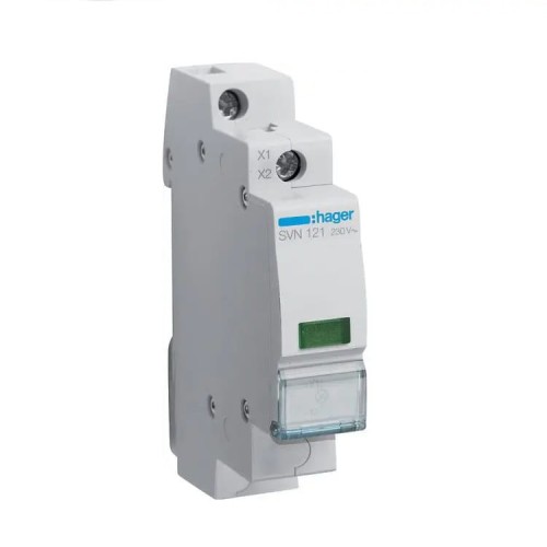 Hager Signální LED kontrolka zelená 230V AC GPV-401-195