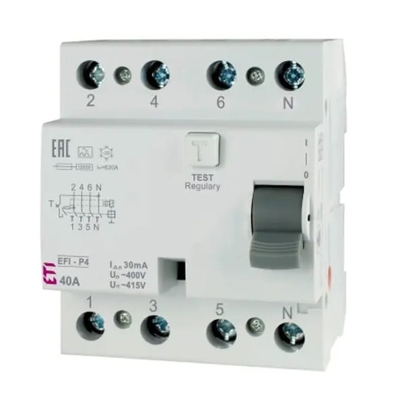 ETI Proudový chránič 4P 40A 100mA typ A GPV-401-233