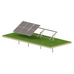 Solární KIT T1V Strong – pozemní konstrukce PV pro 6 panelů