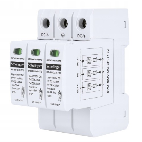 Schelinger Omezovač přepětí 3P 8kA DC 1000V GPV-401-24
