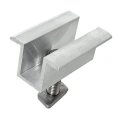 Středová svorka H25 L50 surová s šroubem M8x20 a vložkou pro panely 30 mm PV-04-16