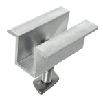 Středová svorka H25 L50 surová s šroubem M8x25 a vložkou pro panely 35 mm