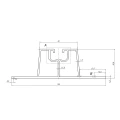 Trapézový můstek 33cm H-30 z EPDM pro střechy z trapézového plechu PV-02-01 (2)