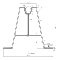 Trapézový můstek 33cm H-100 z EPDM pro střechy z trapézového plechu PV-02-05 (2)