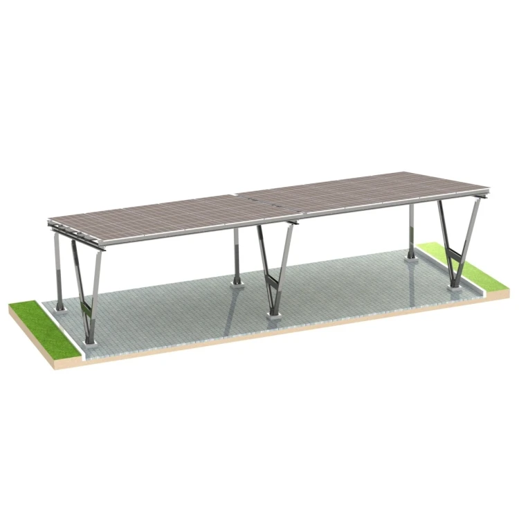 Přístřešek pro auto Fotovoltaická bouda VICA pro 4 vozidla Carport 2x2 moduly GPV-105-04 (2)