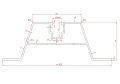 Trapézový můstek 33cm H-40 z EPDM pro střechy z trapézového plechu PV-02-03 (2)