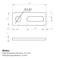 Montážní adaptér - M12 80x30x5 třída 1.4301 PV-07-07 (2)