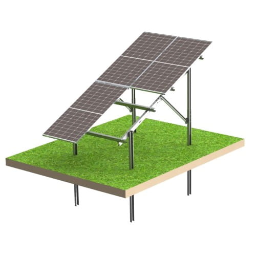 Pozemní fotovoltaická konstrukce Ultra Strong 4 panely - Systém montáže N2V GPV-N2V-US4 (1)