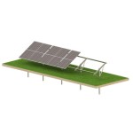 Solární KIT T1V Strong – pozemní konstrukce pro 8 fotovoltaických panelů