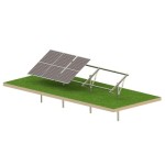 Solární KIT T1V Ultra Strong – pozemní konstrukce PV pro 6 panelů