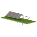 Solar KIT T1V Ultra Strong – pozemní PV konstrukce pro 8 panelů