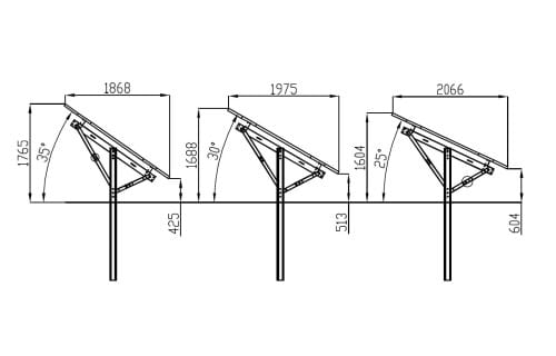 Pozemní fotovoltaická konstrukce Ultra Strong 8 panelů - Systém montáže T1V GPV-T1V-US8 (3)